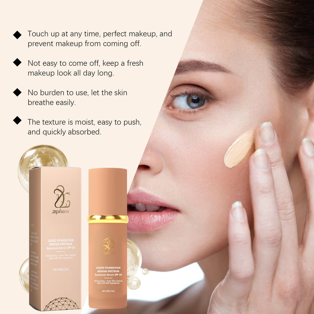 Moisturizing Protective Foundation - Finished coverage look