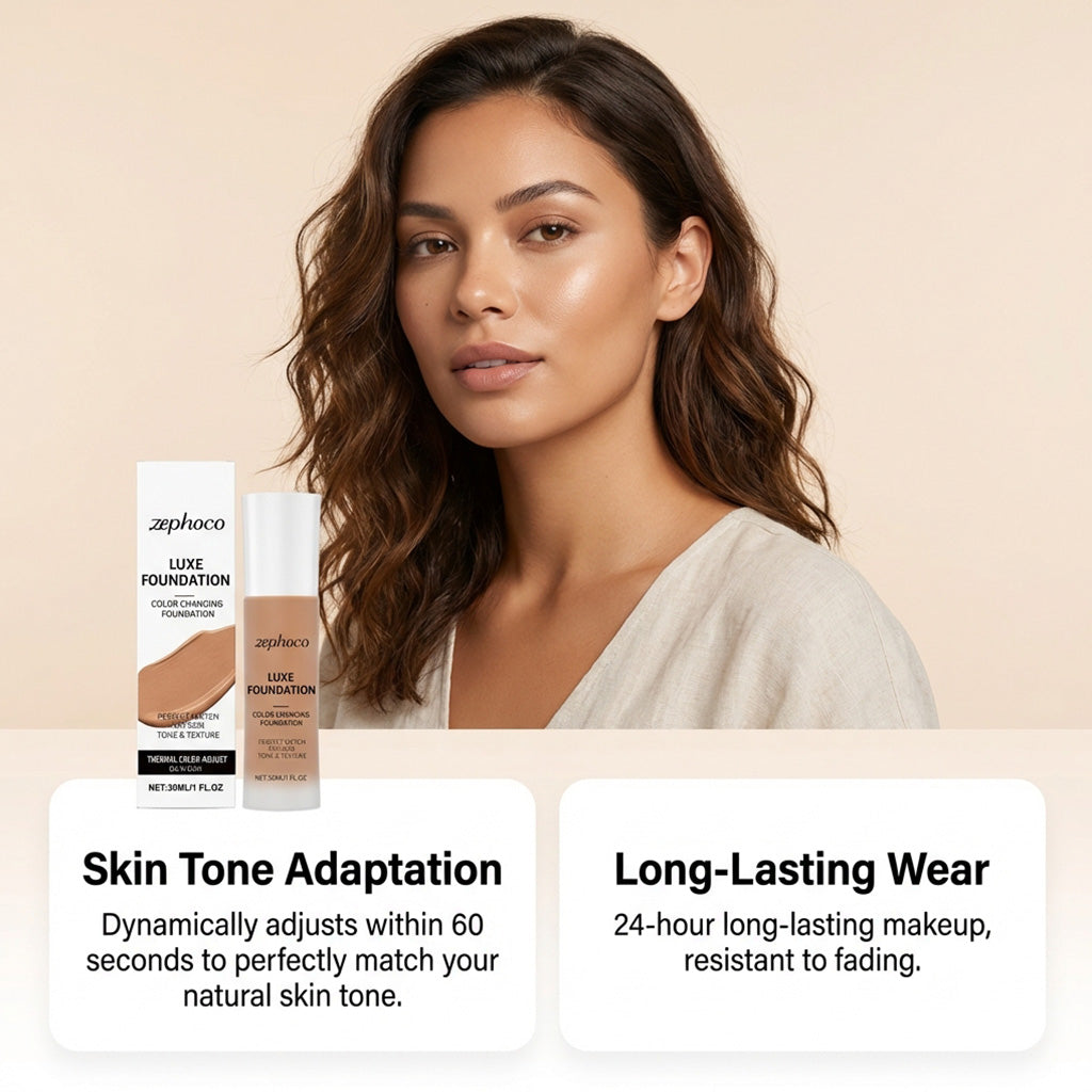 Temperature-Sensitive Color-Changing Foundation (Deep Flesh Color) - Packaging front view