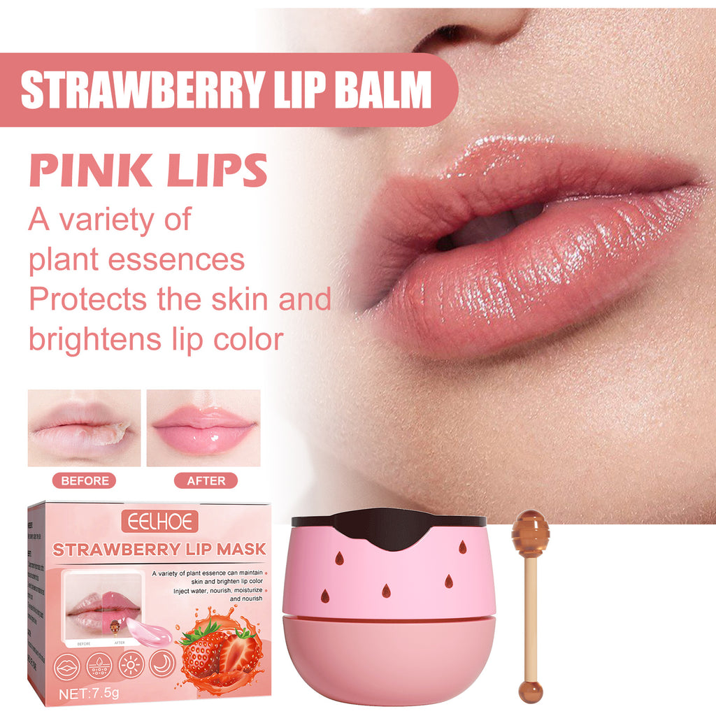 Strawberry Lip Mask - Application demonstration