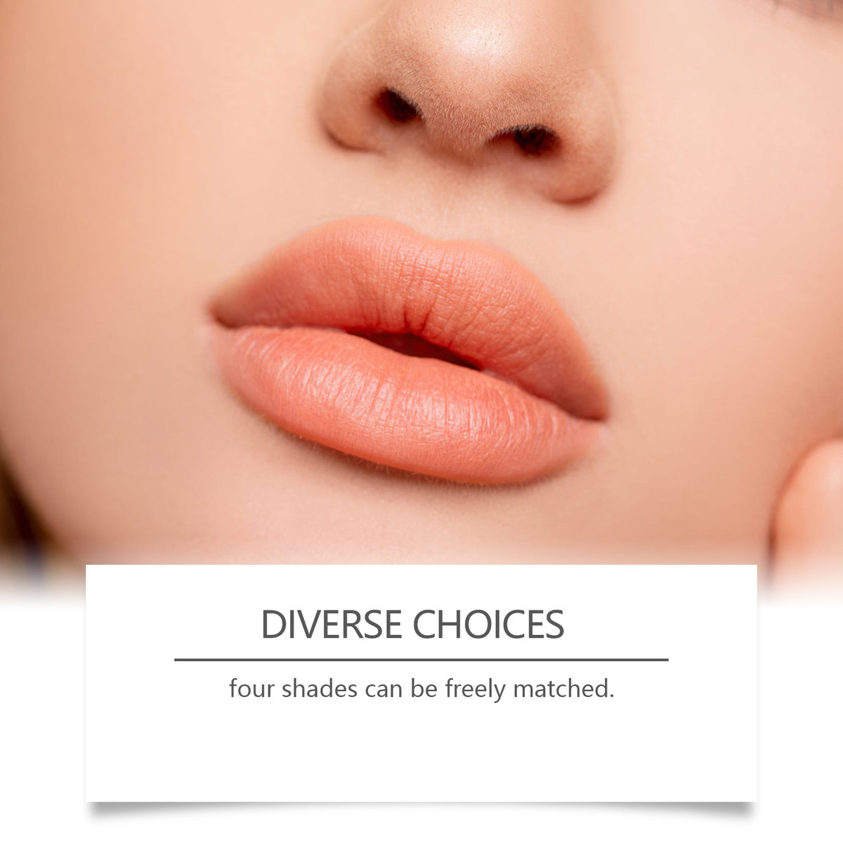 Orange Matte Lip Glaze - Color swatch comparison