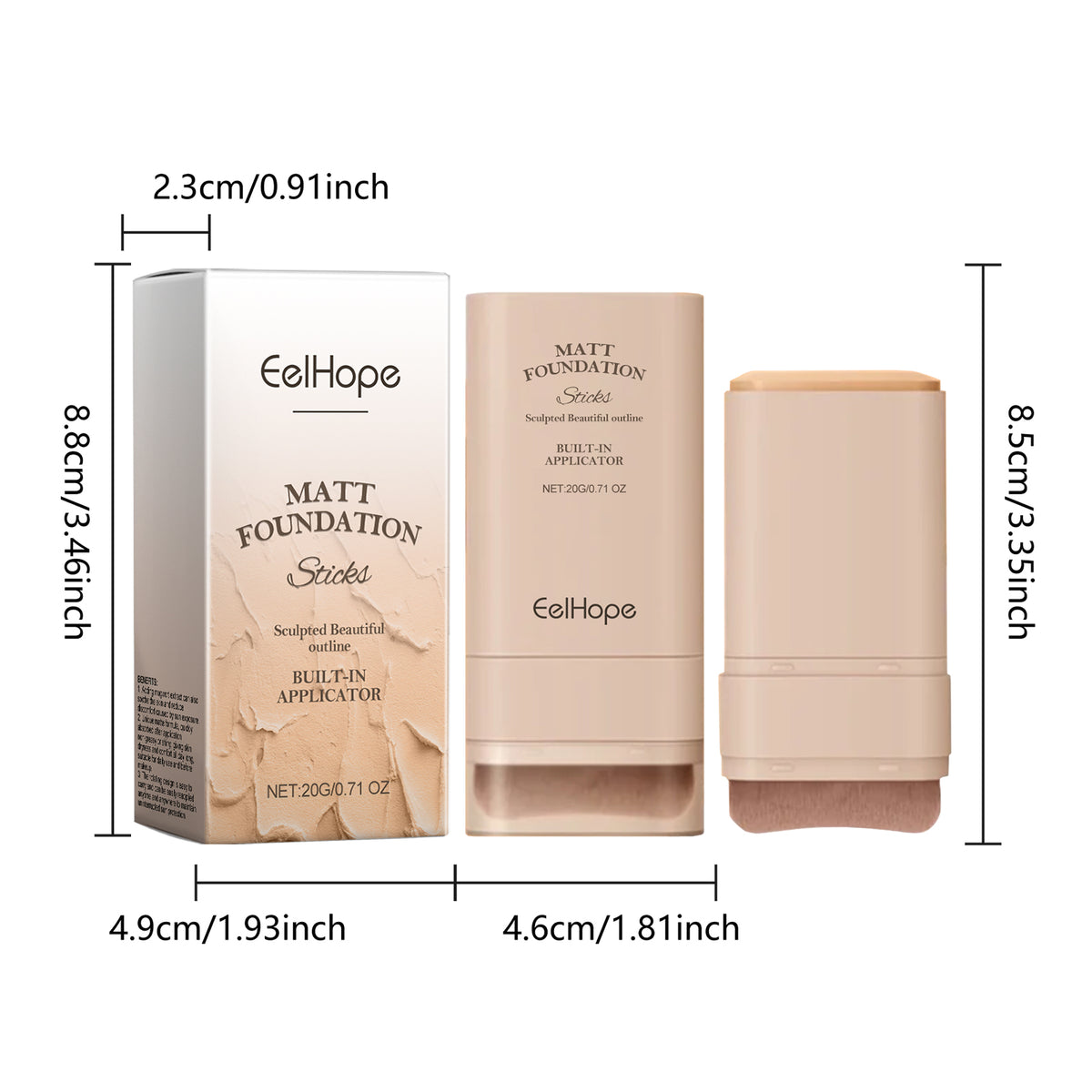 Lightweight Sheer Concealing Foundation Stick - Close-up detail shot