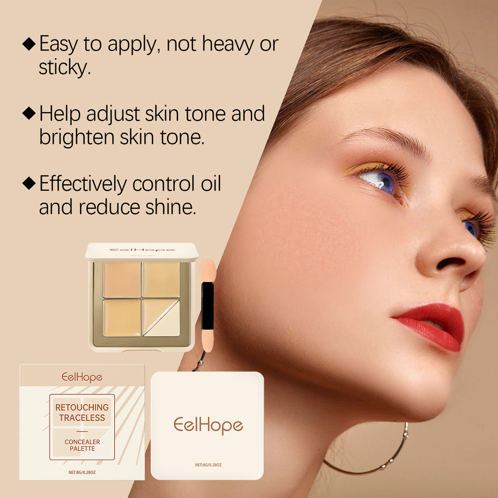 Concealer palette, fine powder, natural - Close-up detail shot