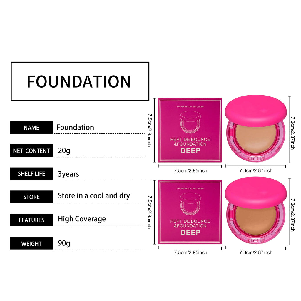 Deep Skin Tone Moisturizing Foundation Cream - Shade variety display