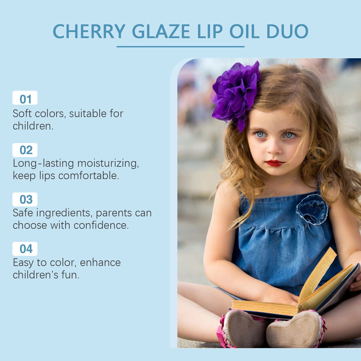 Kids Moisturizing Lip Gloss Set - Alternate angle view