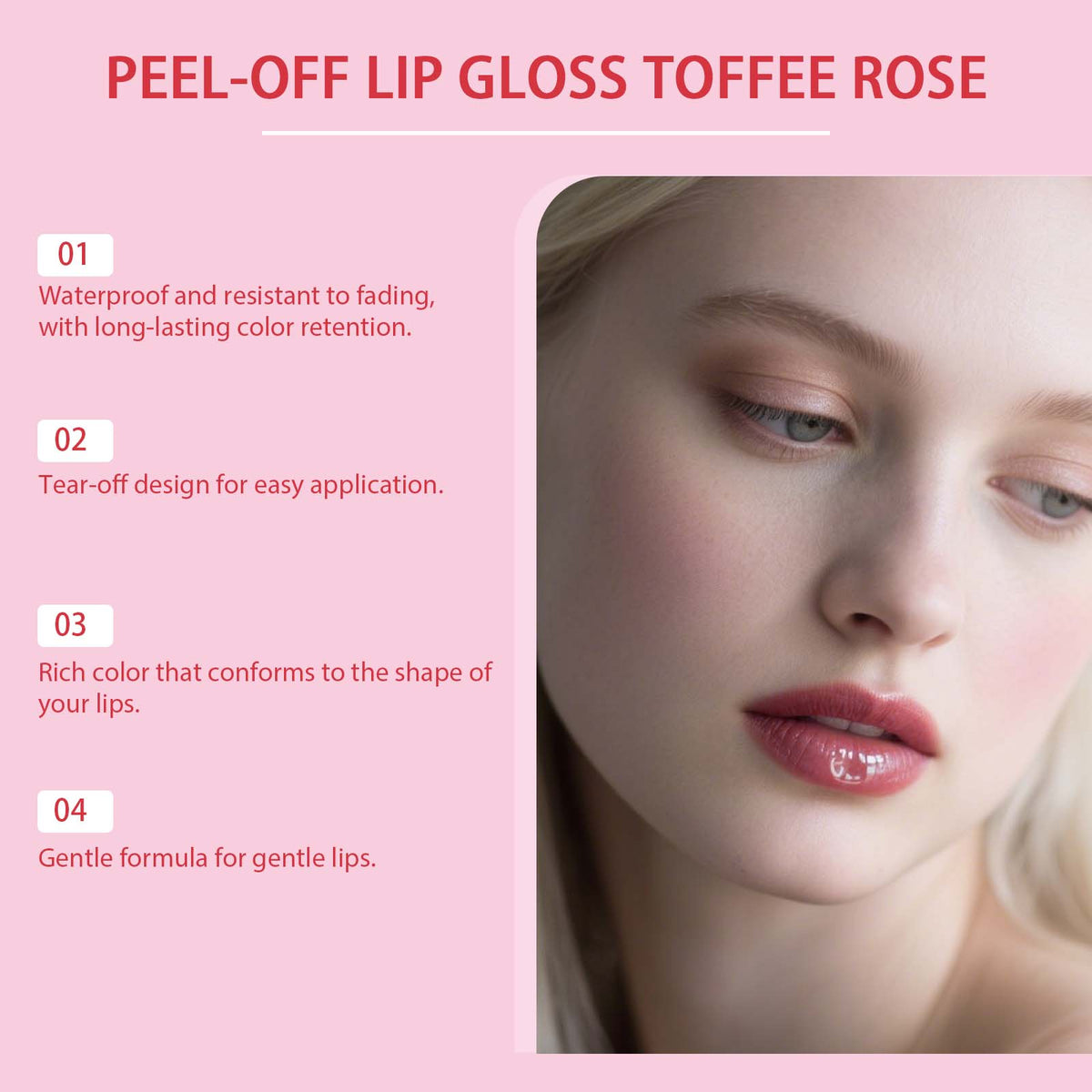 Peel-Off Lip Tint - Ingredient list close-up