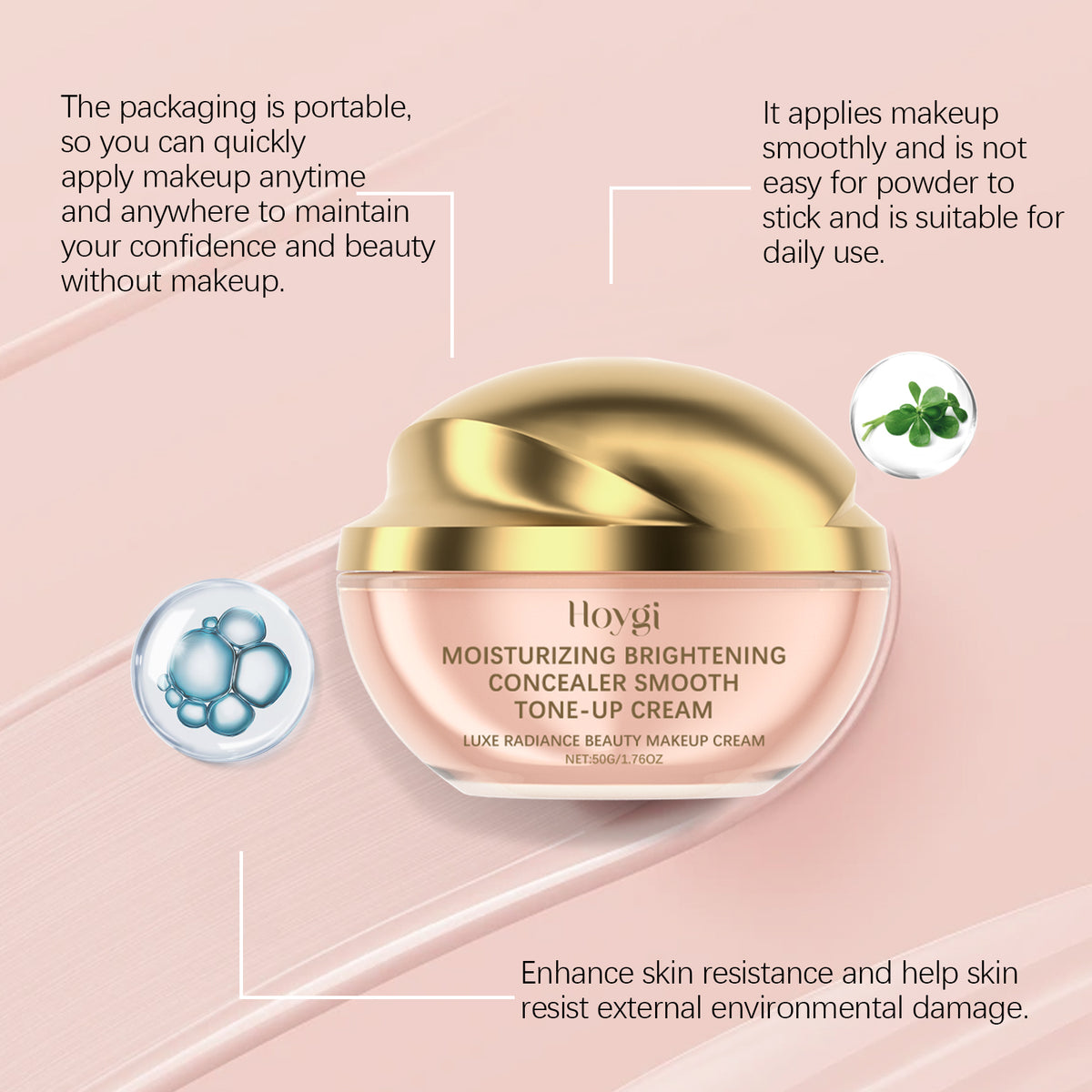 Moisturizing and Concealing Foundation Cream - Application step