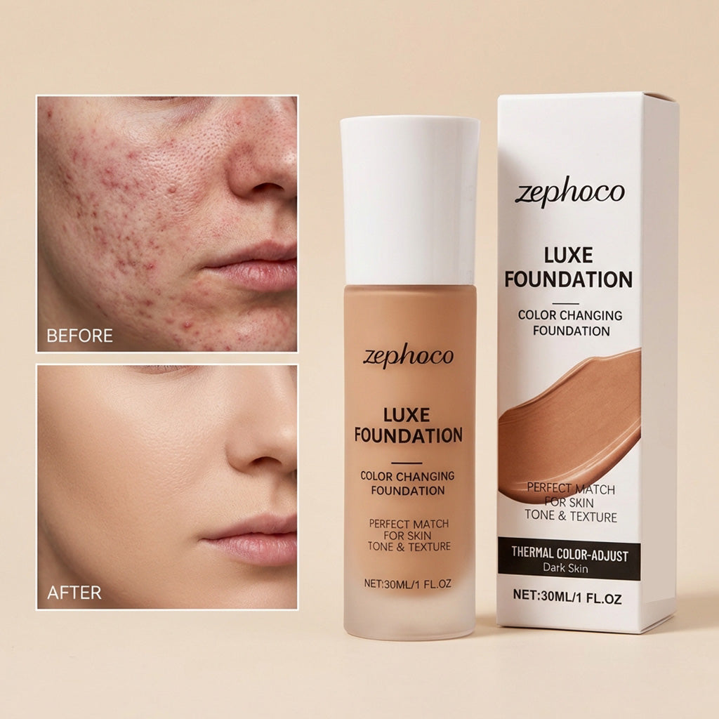 Temperature-Sensitive Color-Changing Foundation (Deep Flesh Color) - Lifestyle usage photo