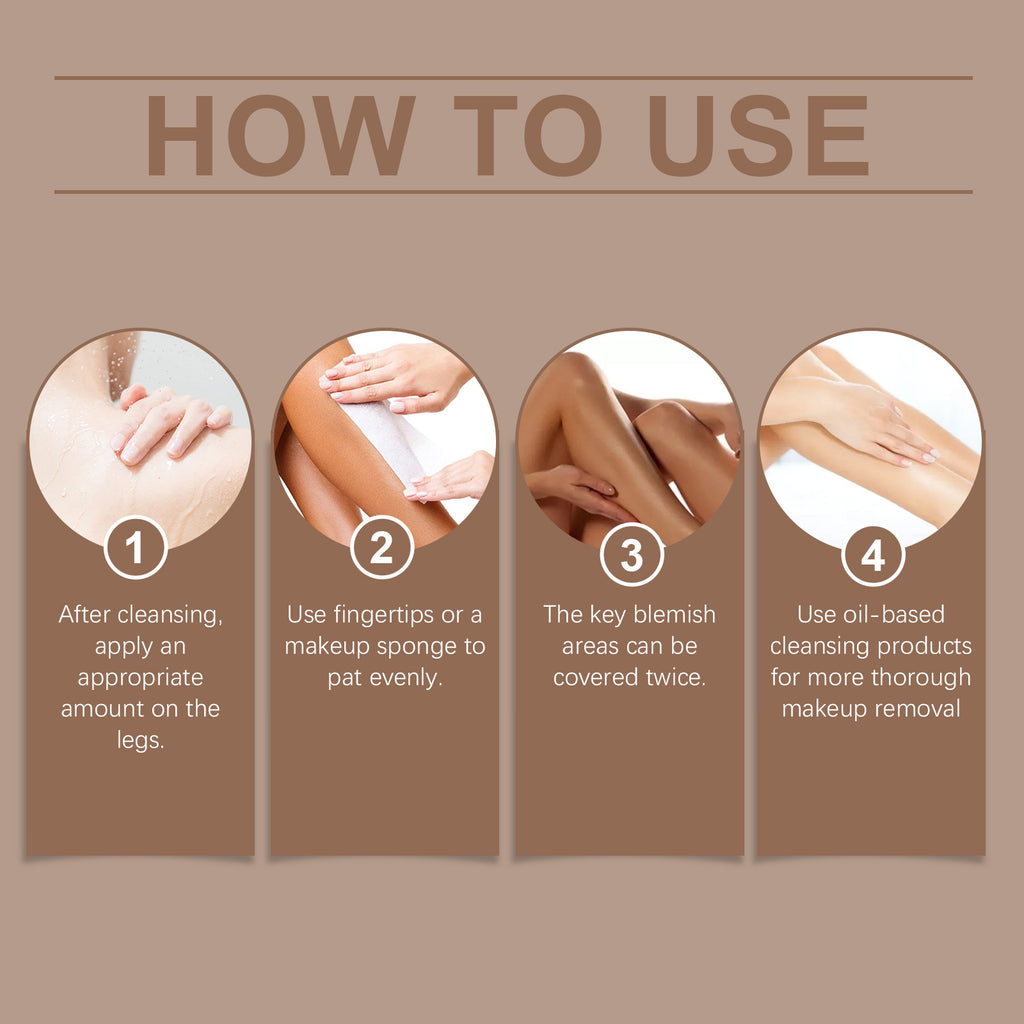 Leg Skin Tone Foundation Cream (Summer) - Before and after comparison