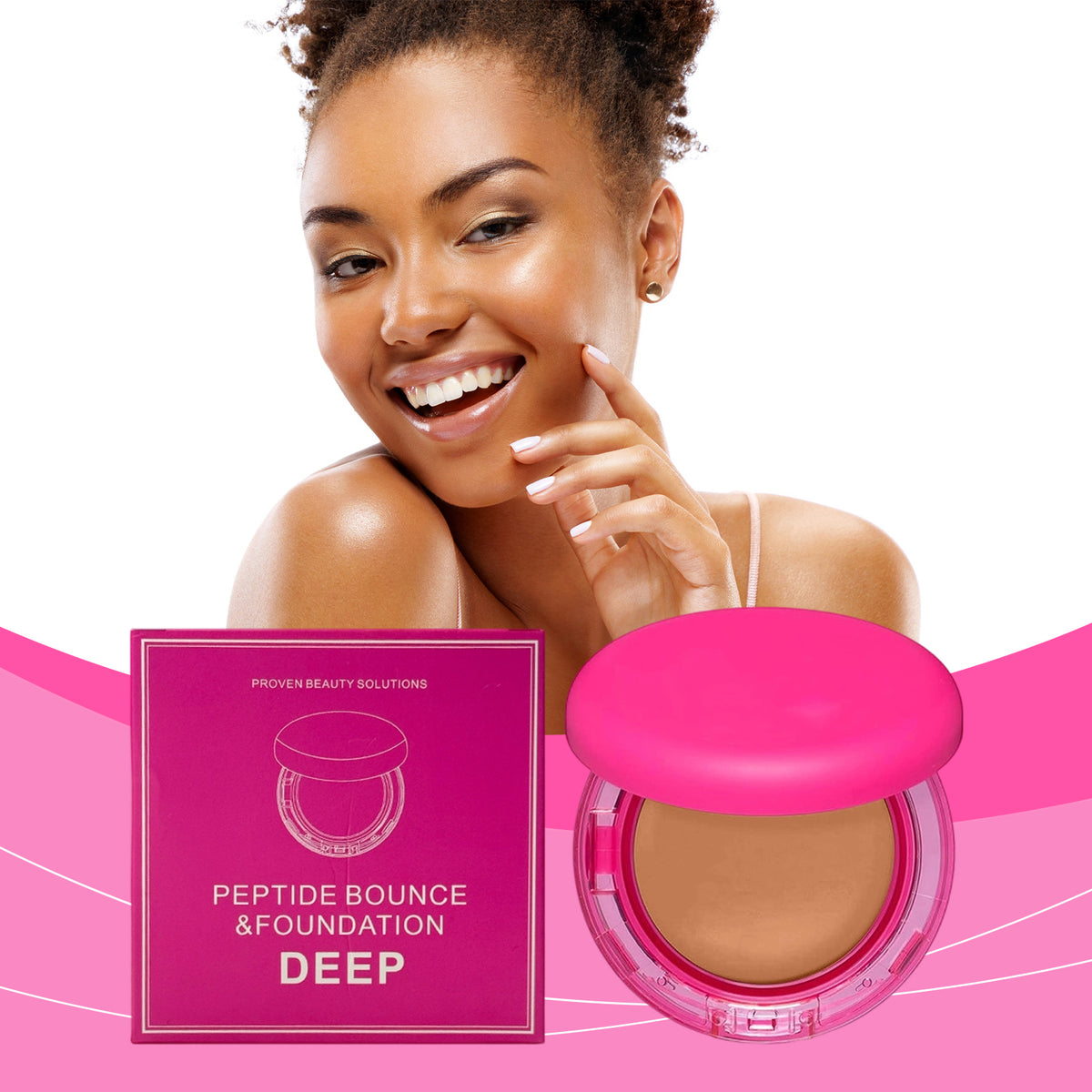 Deep Skin Tone Moisturizing Foundation Cream - Lifestyle usage photo