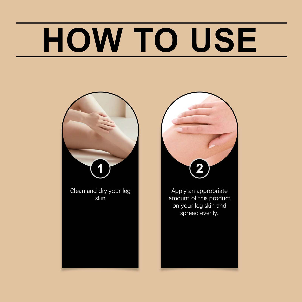 Dark Skin Tone Leg Concealer Foundation Cream - Before and after comparison