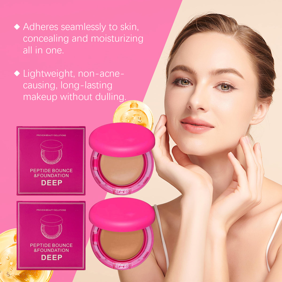 Light Skin Tone Moisturizing Concealer Foundation Cream - Additional product angle