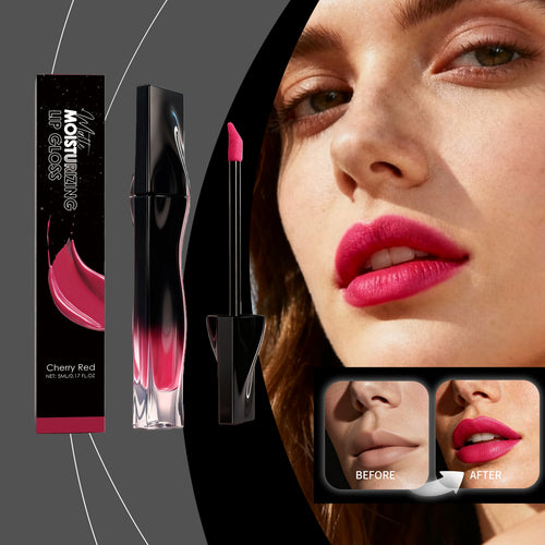 Cherry Red Matte Lip Glaze - Application demonstration