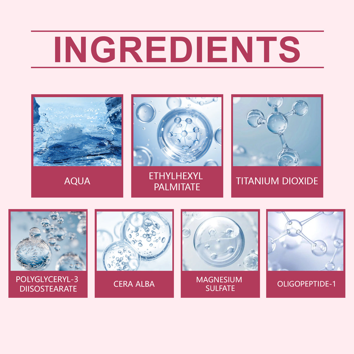 Moisturizing and Concealing Foundation Cream Series - Packaging back with ingredient list
