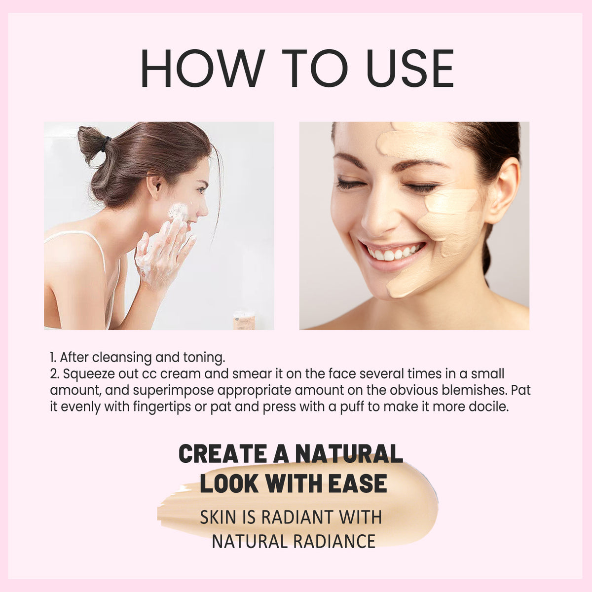 Facial Repair CC Cream - Application step