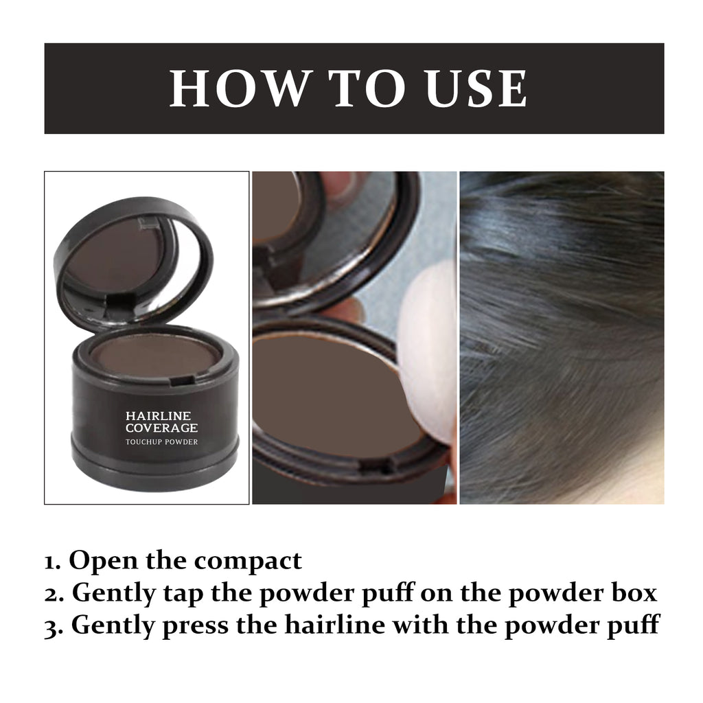 Hairline coverage and tinting powder - Texture and shade swatch