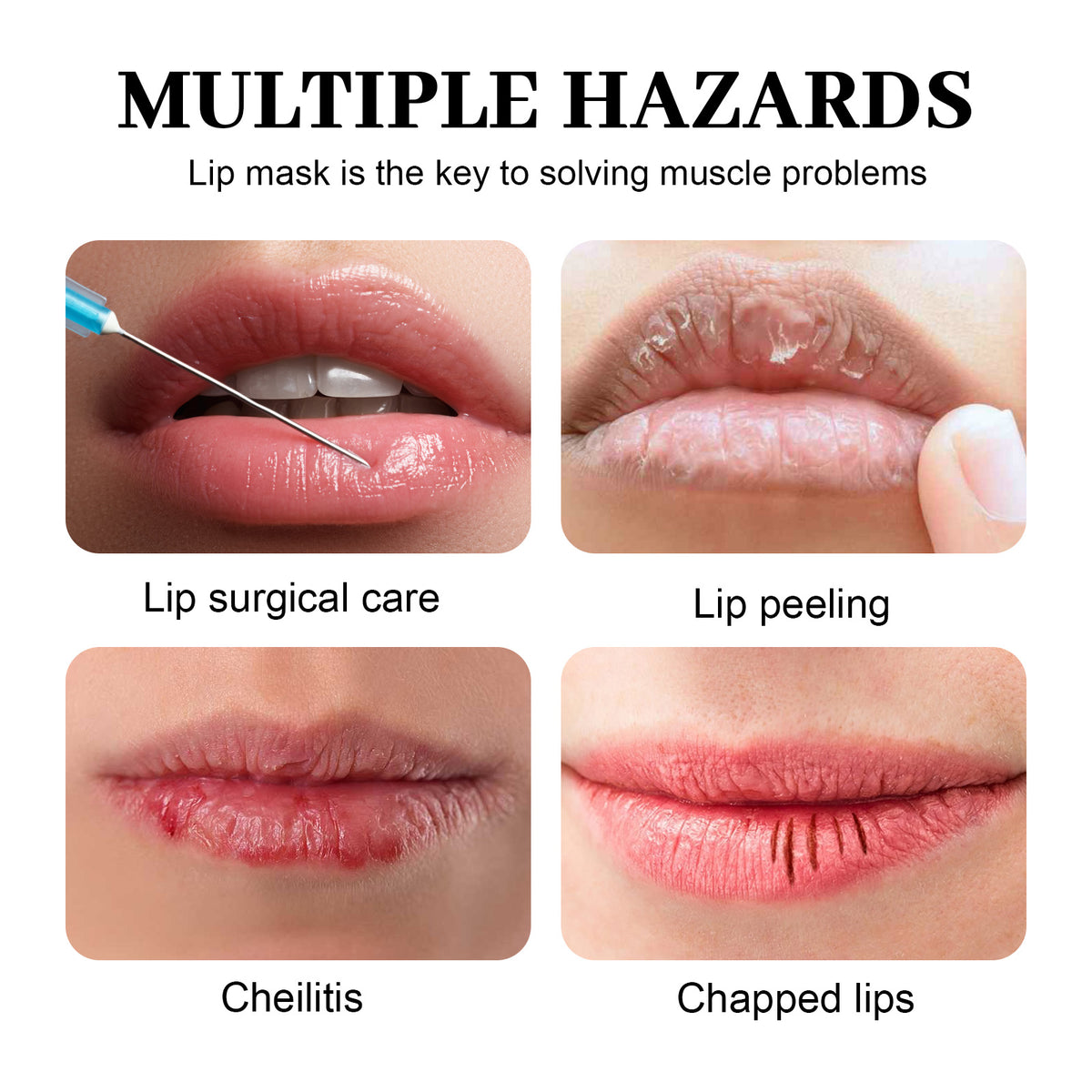 Winter Moisturizing Lip Mask - Finished look on lips