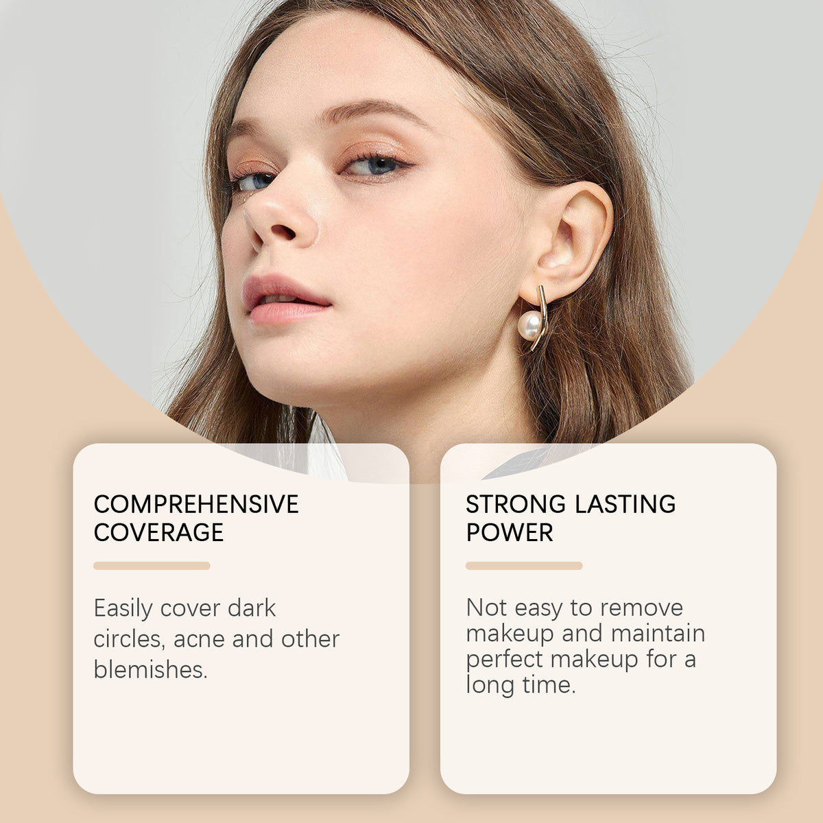 Concealer palette, fine powder, natural - Product with box