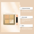 Concealer palette, fine powder, natural - Formula close-up