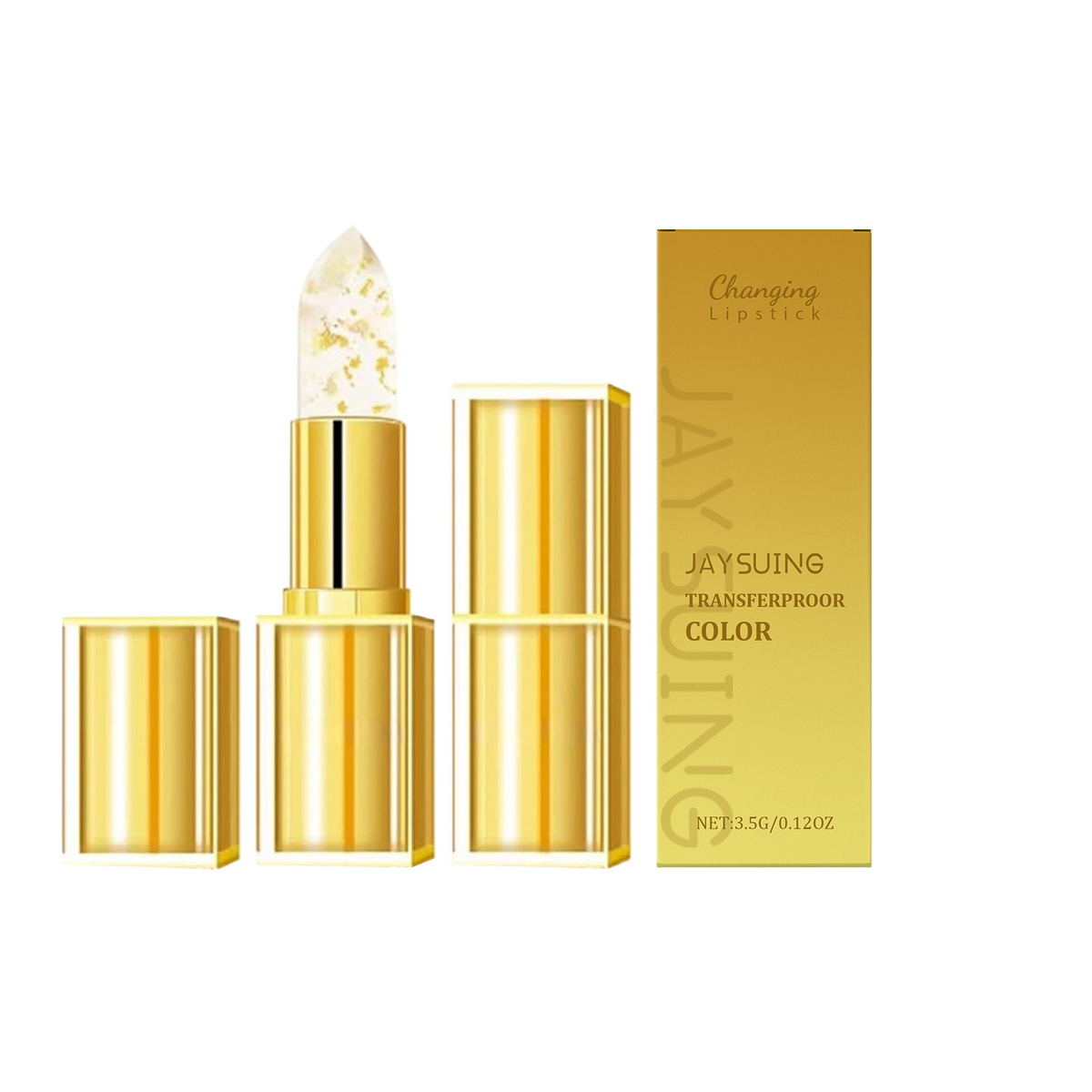 Gold Foil Color-Changing Lip Balm - Close-up detail shot