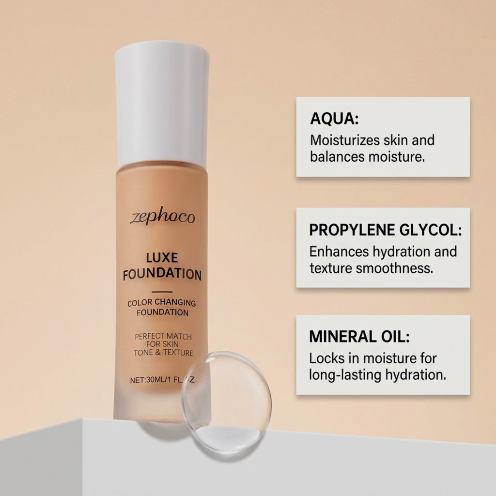 Temperature-Sensitive Color-Changing Foundation (Deep Flesh Color) - Application step