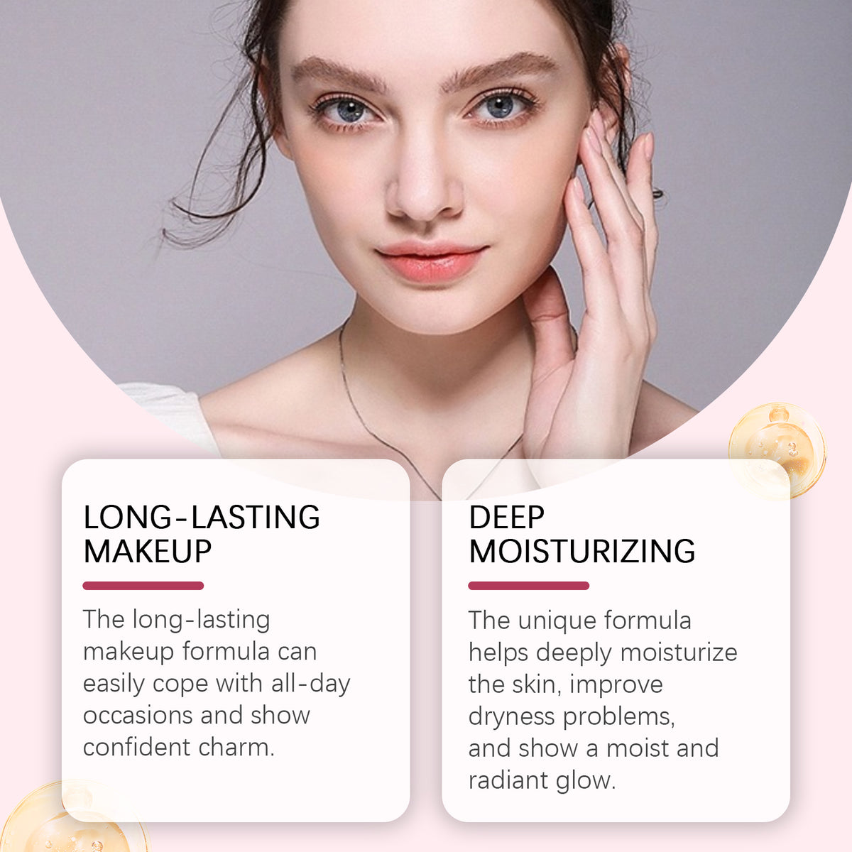 Moisturizing and Concealing Foundation Cream Series - Full set flat lay