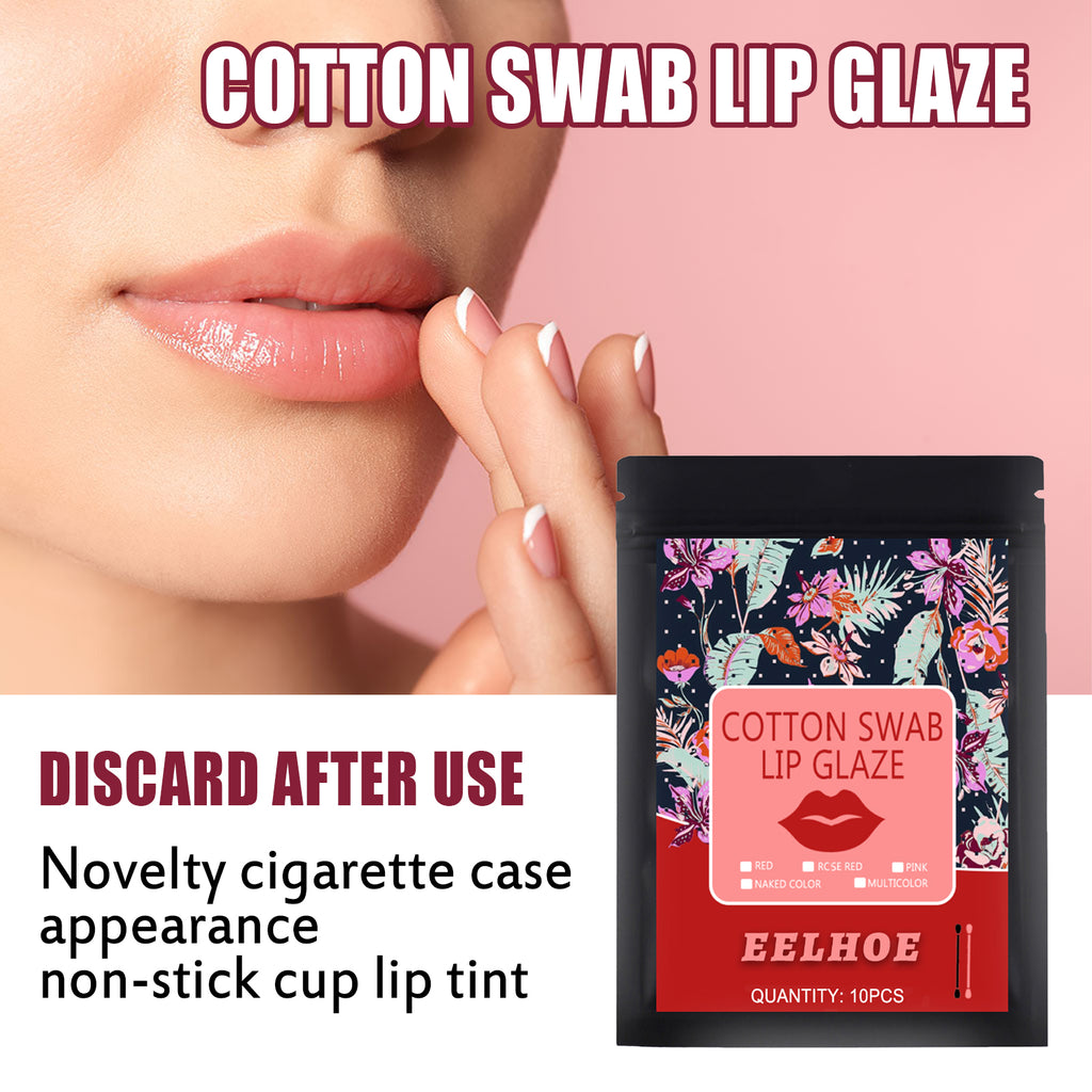 Cotton Swab Lip Glaze - Color variety display