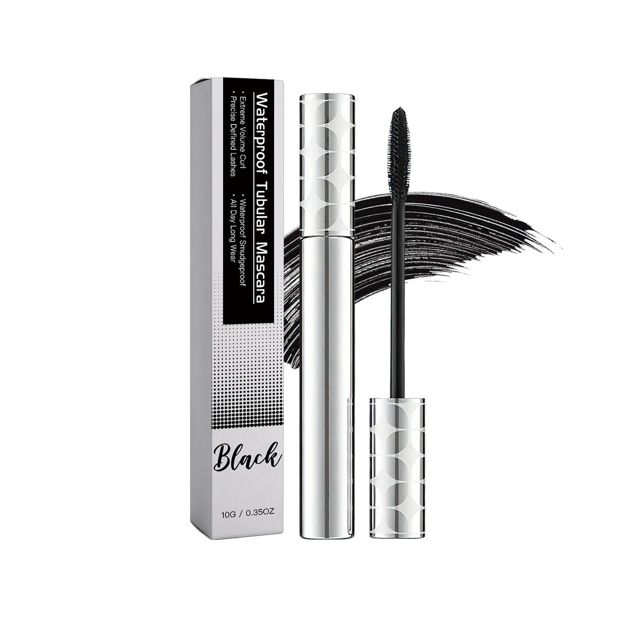 Long curling black mascara