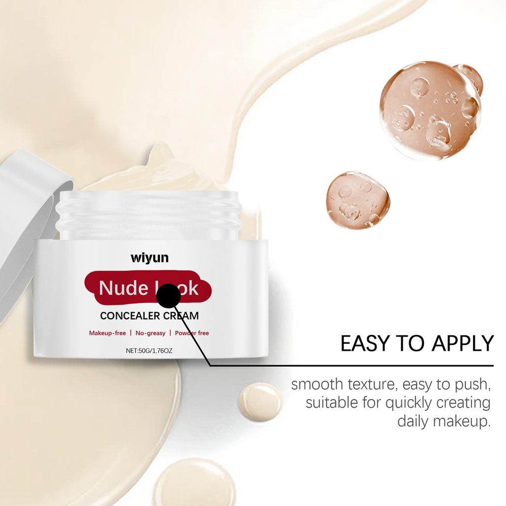Nude Makeup Moisturizing Concealer - Finished coverage look