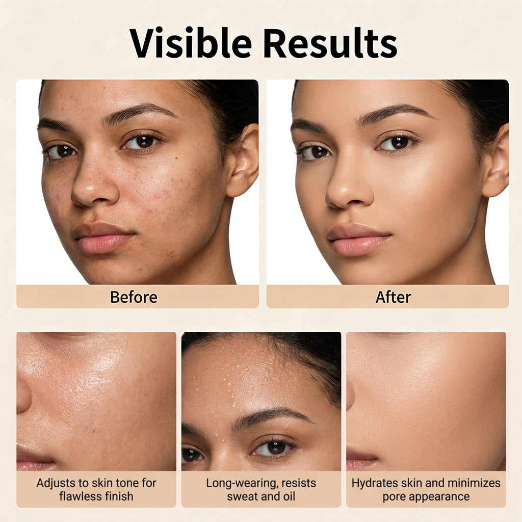 Temperature-Sensitive Color-Changing Foundation (Light Flesh Color) - Unboxing view
