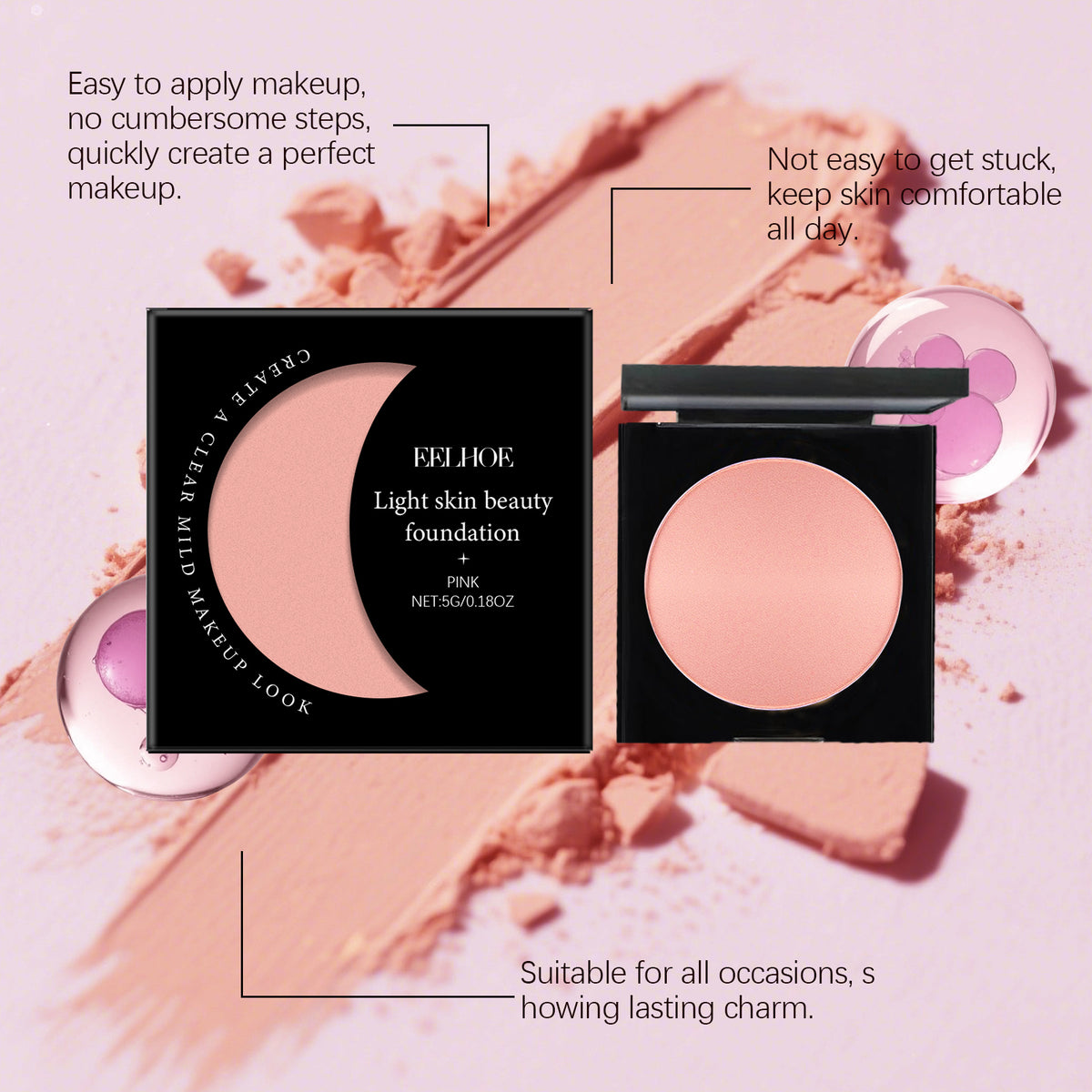 Pink Hydrating Concealer Foundation Cream - Packaging front view