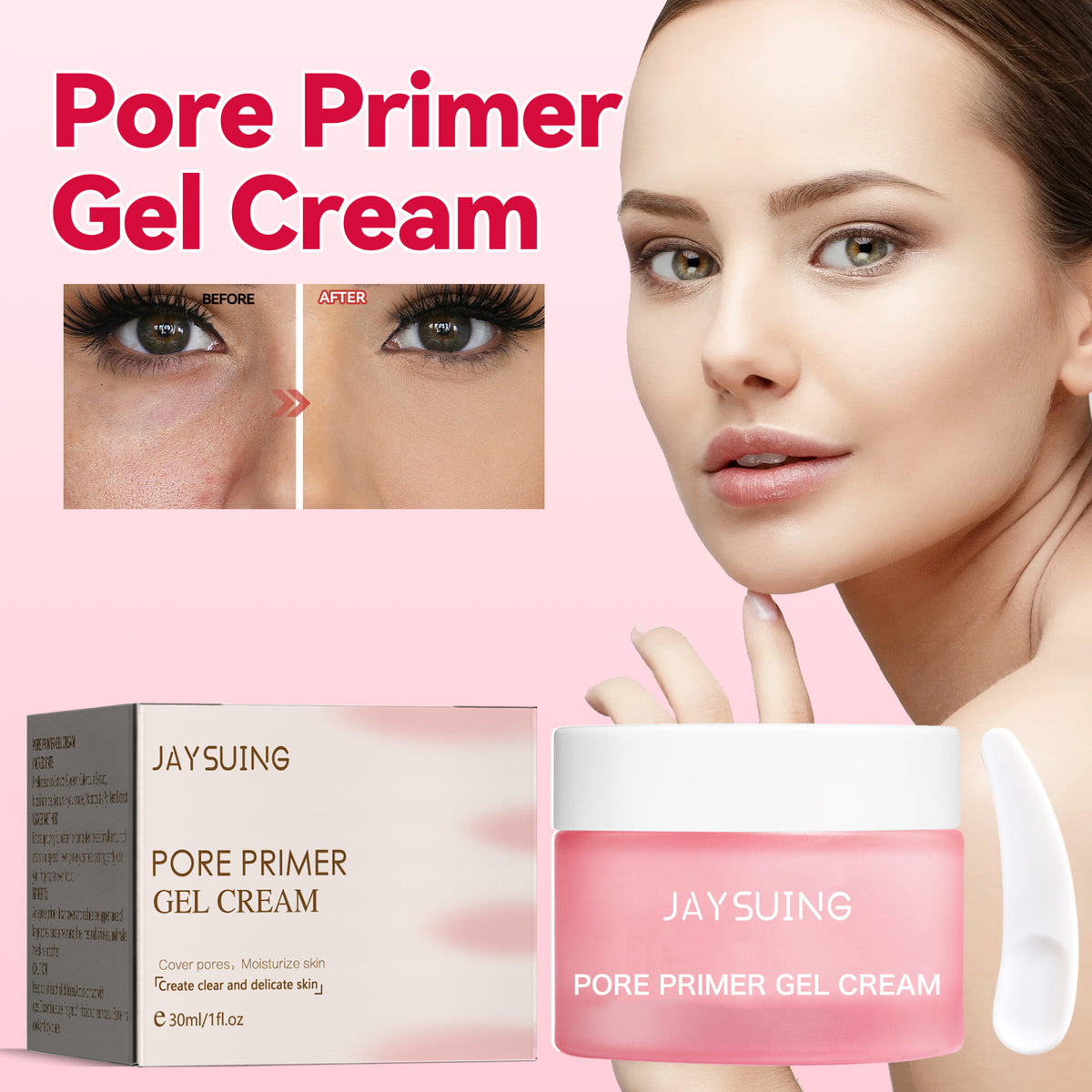 Facial pore primer, firming pore smoothing skin concealer - Alternate angle view