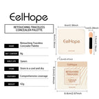 Concealer palette, fine powder, natural - Size and usage reference