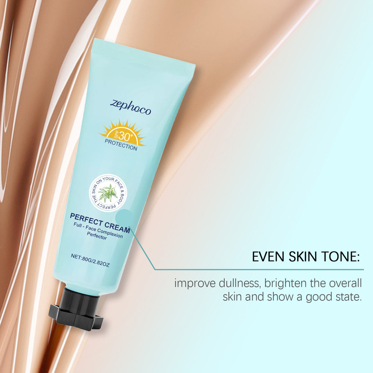 Protective Moisturizing Foundation (Natural Color) - Finished coverage look