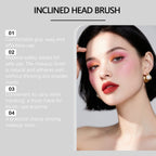 Large Angled Blush Foundation Brush (Black & Gold Brown) - Alternate angle view
