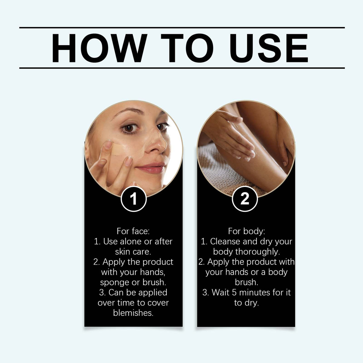 Medium skin tone, long-lasting concealer lightweight - Application demonstration