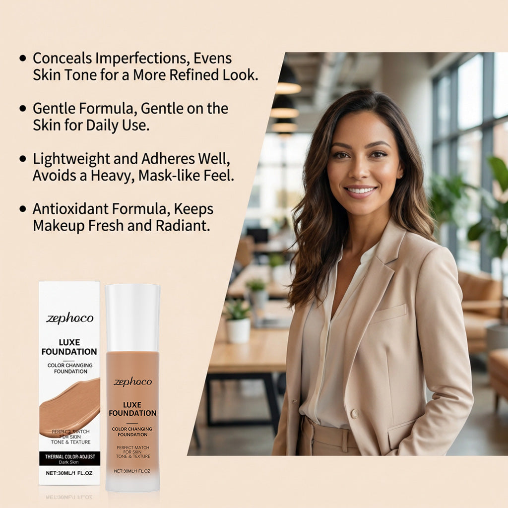 Temperature-Sensitive Color-Changing Foundation (Deep Flesh Color) - Ingredient list close-up
