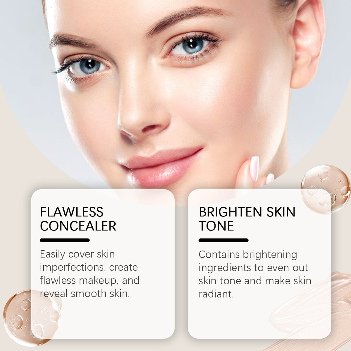 Moisturizing and Concealing Foundation Cream - Packaging front view