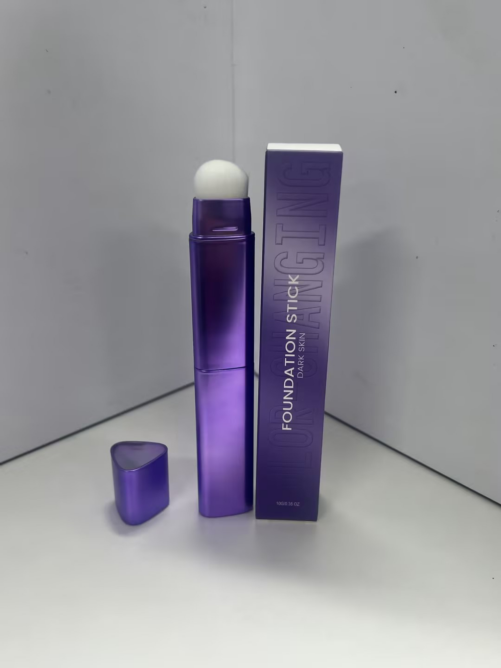 AMZ 2-in-1 Color-Changing Foundation Stick (Deep Flesh Color) - Size and usage reference