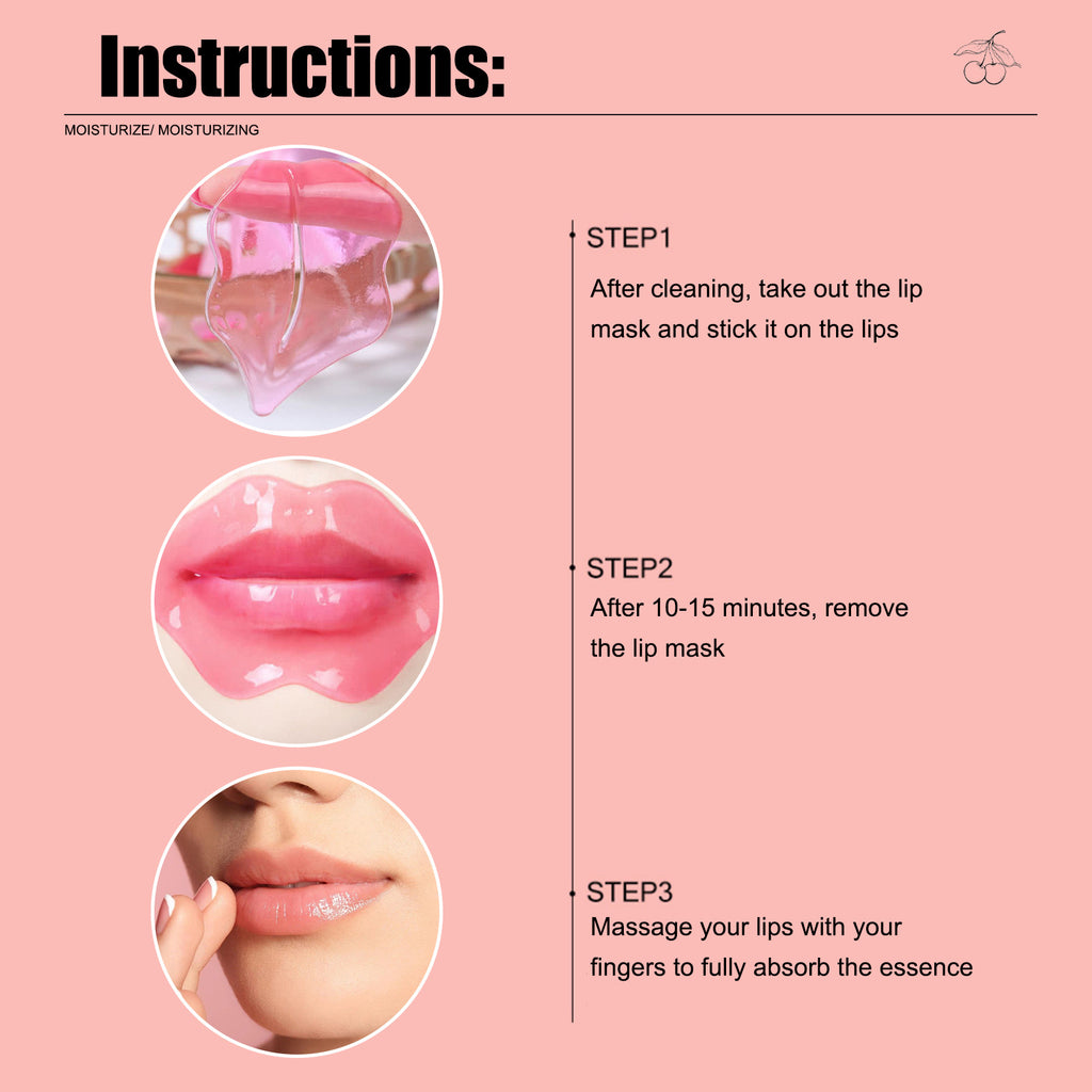 Cherry Crystal Lip Mask - Before and after comparison