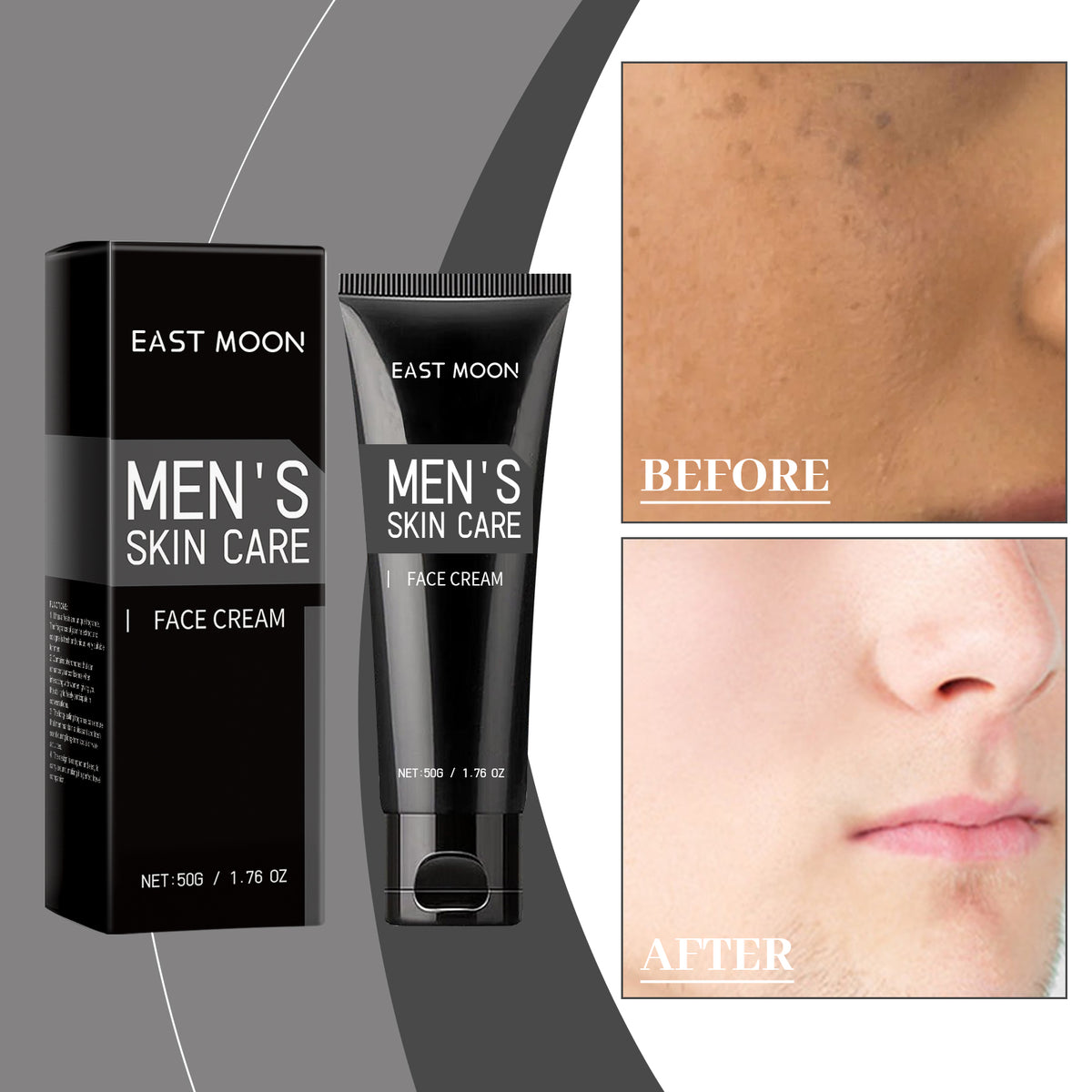 Men's makeup cream, watery, translucent, moisturizing - Alternate angle view