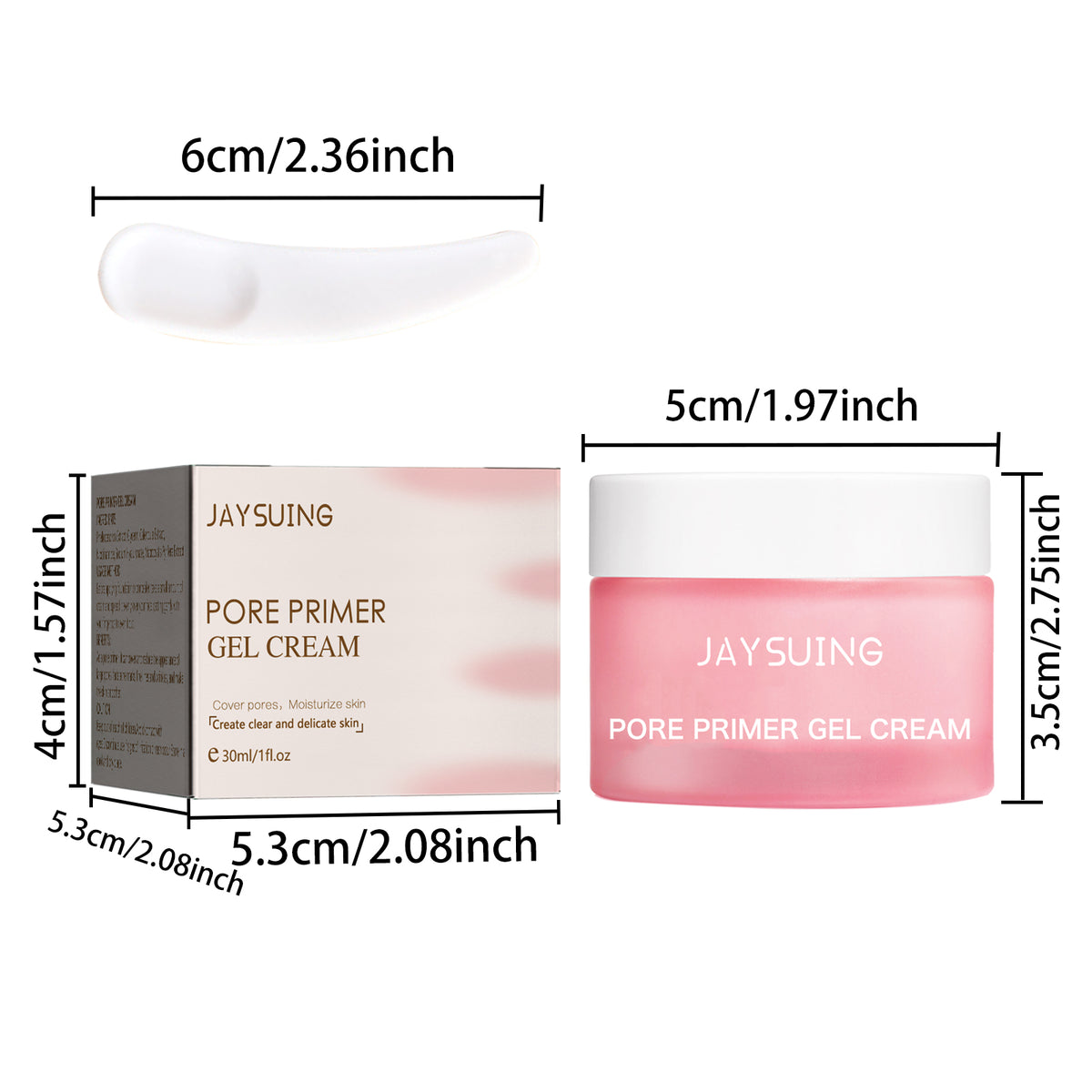 Facial pore primer, firming pore smoothing skin concealer - Size and usage reference