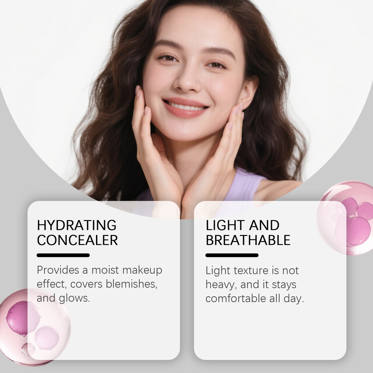 Pink Hydrating Concealer Foundation Cream - Alternate angle view