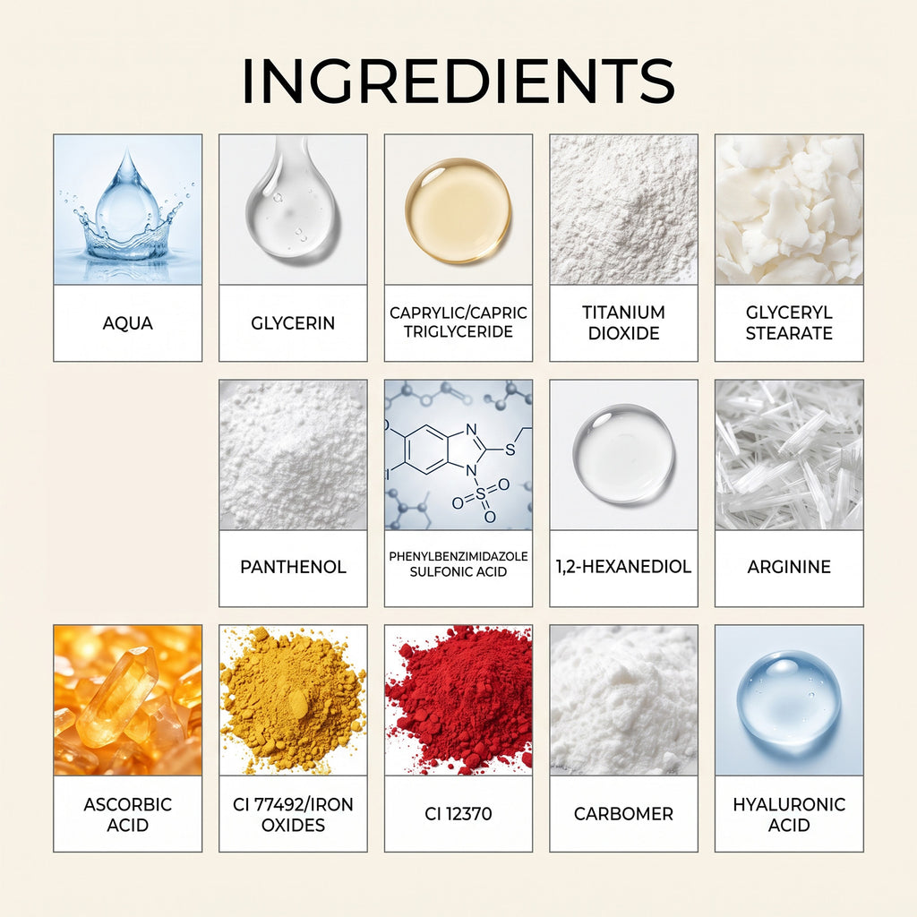AMZ Color-Changing Foundation Liquid - Formula close-up