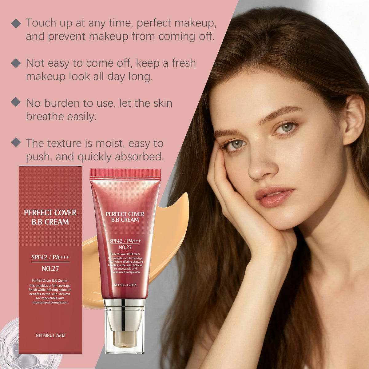 Dark Skin Tone Soft Concealing BB Cream - Application step