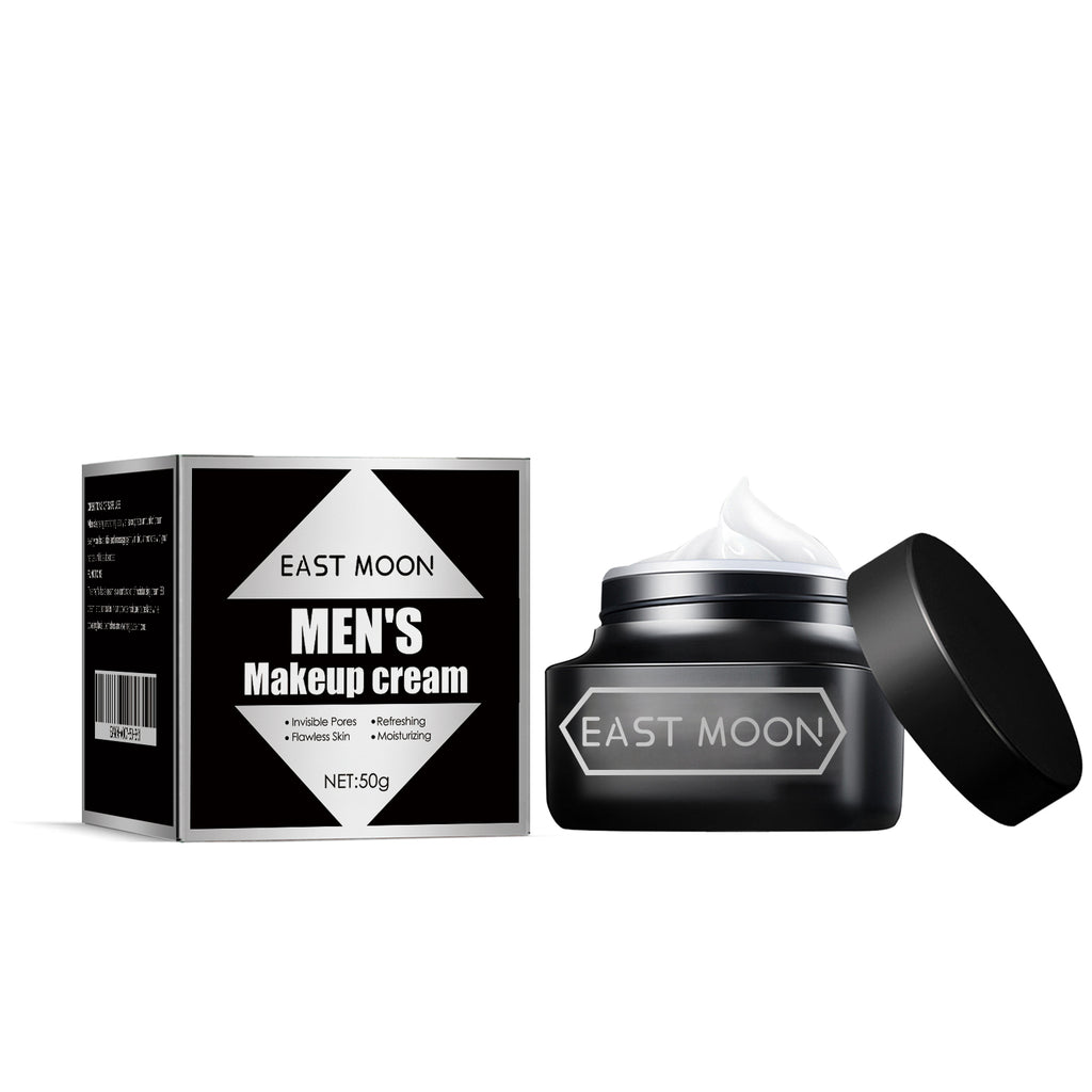 Men's makeup cream, hydrating, moisturizing, brightening - Packaging back with ingredient list