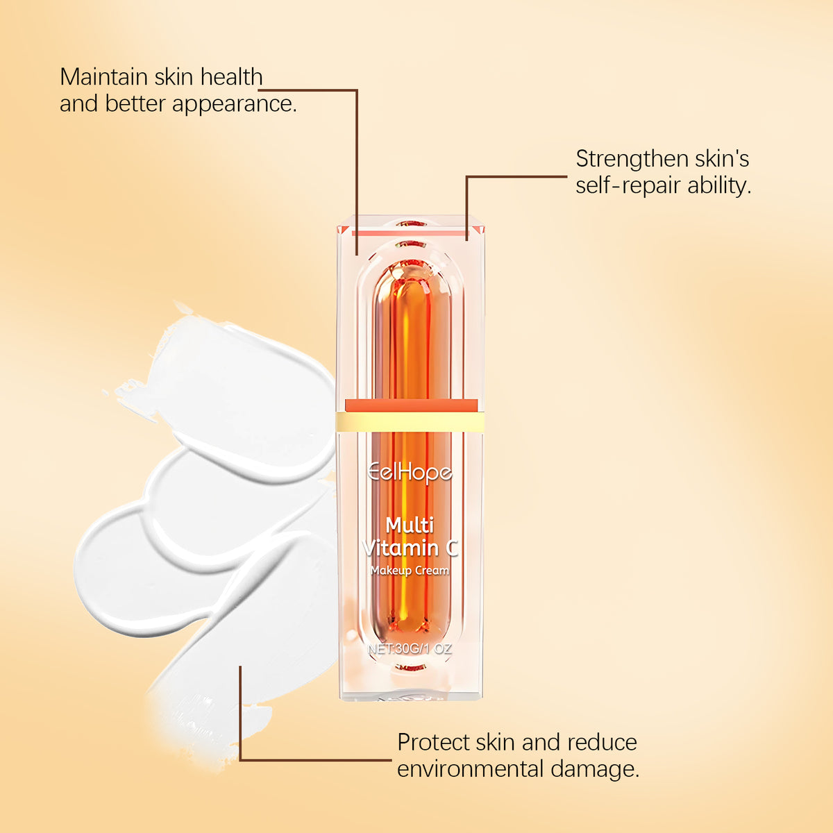 Complex vitamin C makeup cream - Application step