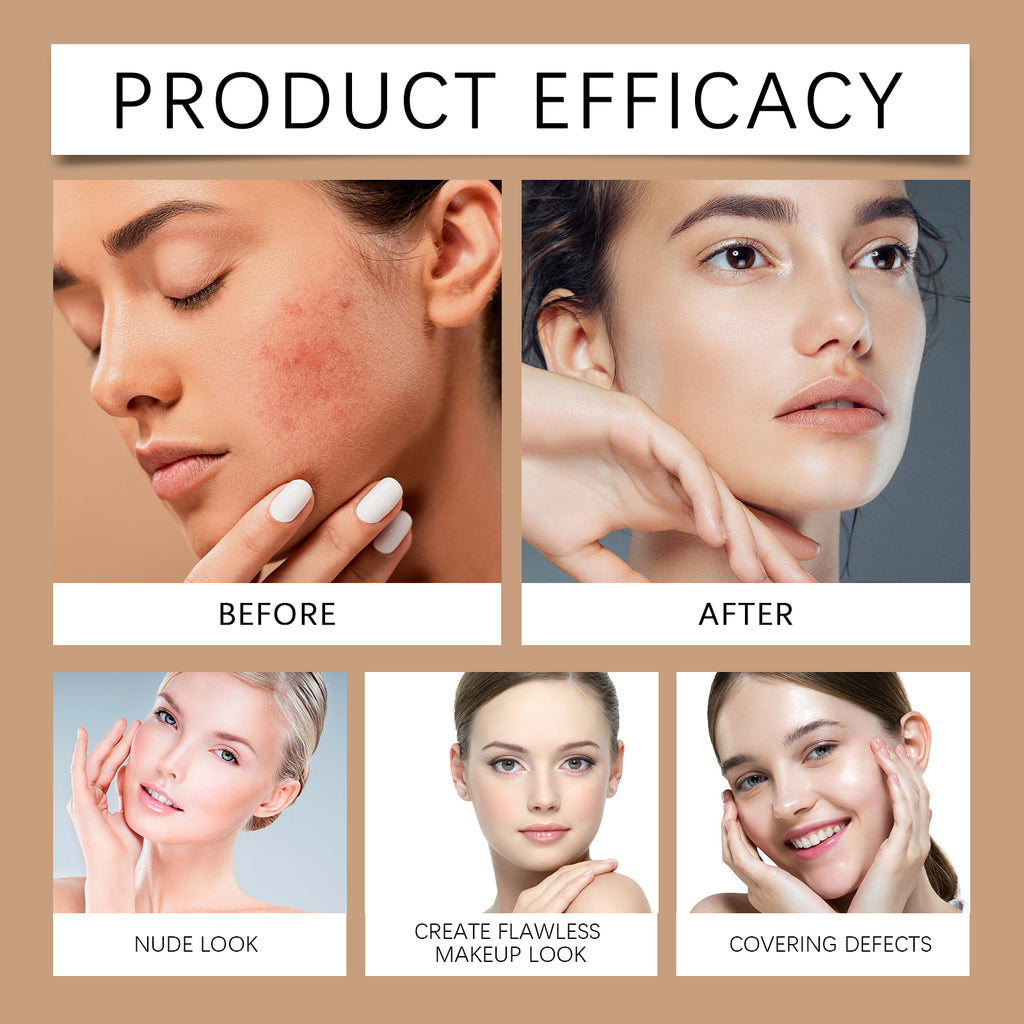 Lightweight Sheer Concealing Foundation Stick - Finished coverage look