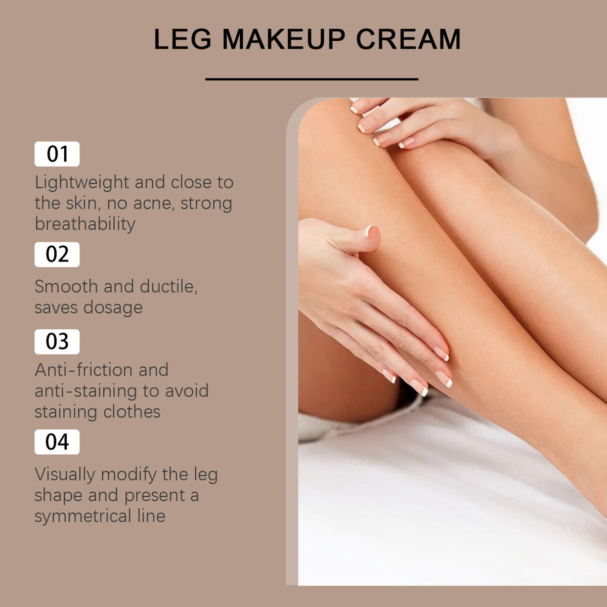 Leg Skin Tone Foundation Cream (Summer) - Full set flat lay