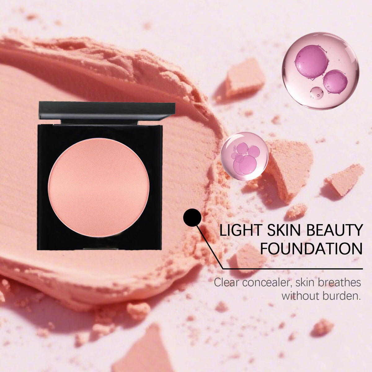 Pink Hydrating Concealer Foundation Cream - Application step