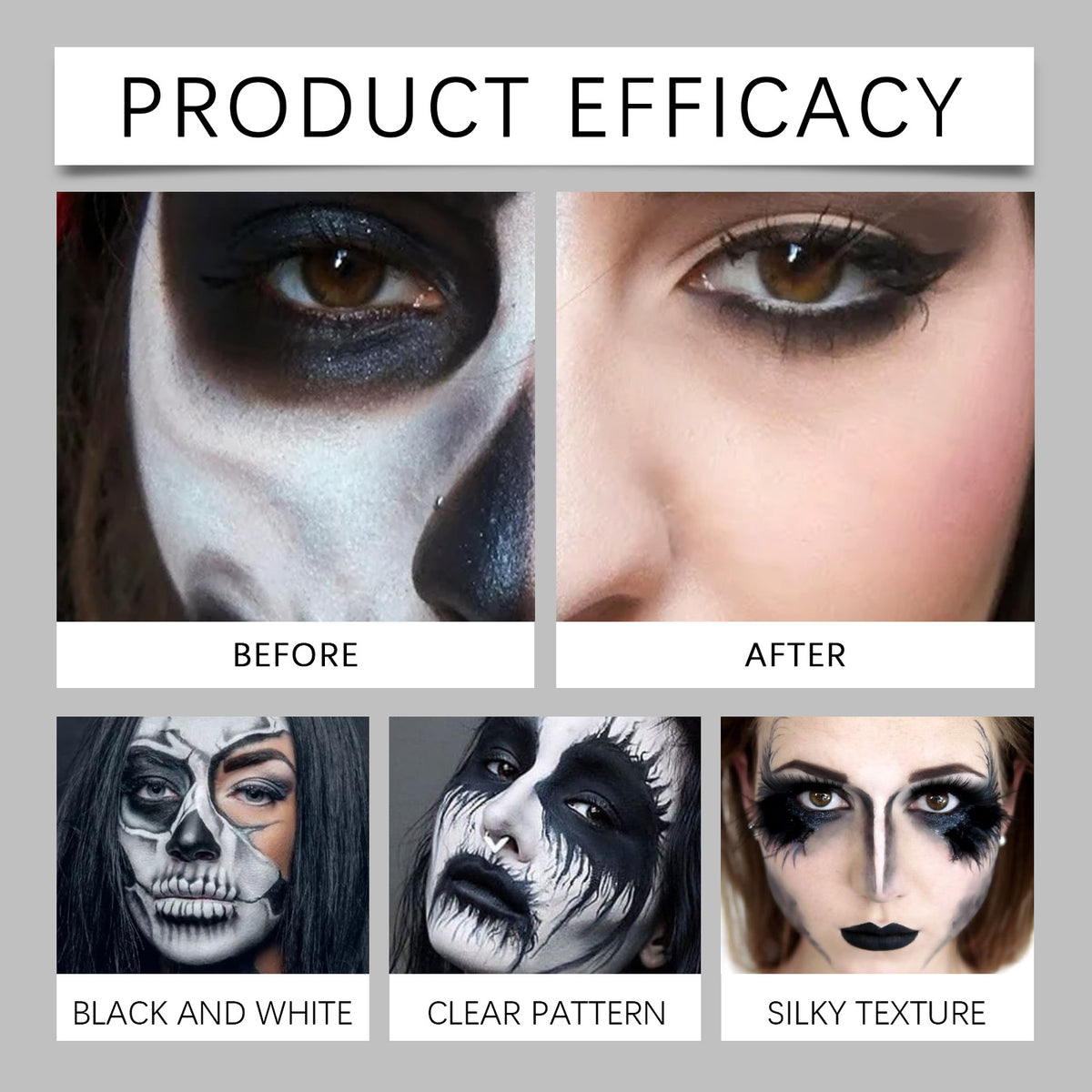 Halloween Quick-Dry Paintable Face Paint - Ingredient list close-up